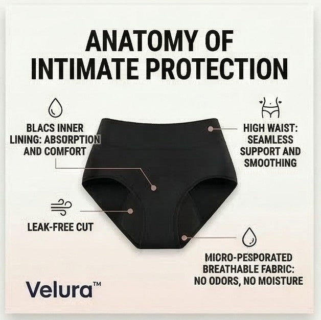 Velura™ Leak-Proof Underwear 4-unit pack — Stay Dry, Odor-Free & Confident All Day | 4-Layer